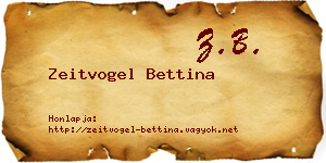 Zeitvogel Bettina névjegykártya